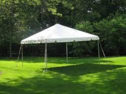 10'x10' White Frame Tent