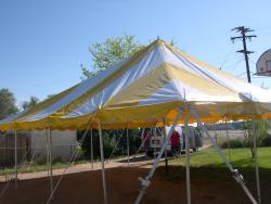 30' x 30' Yellow & White Canopy Tent
