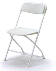 White folding chair